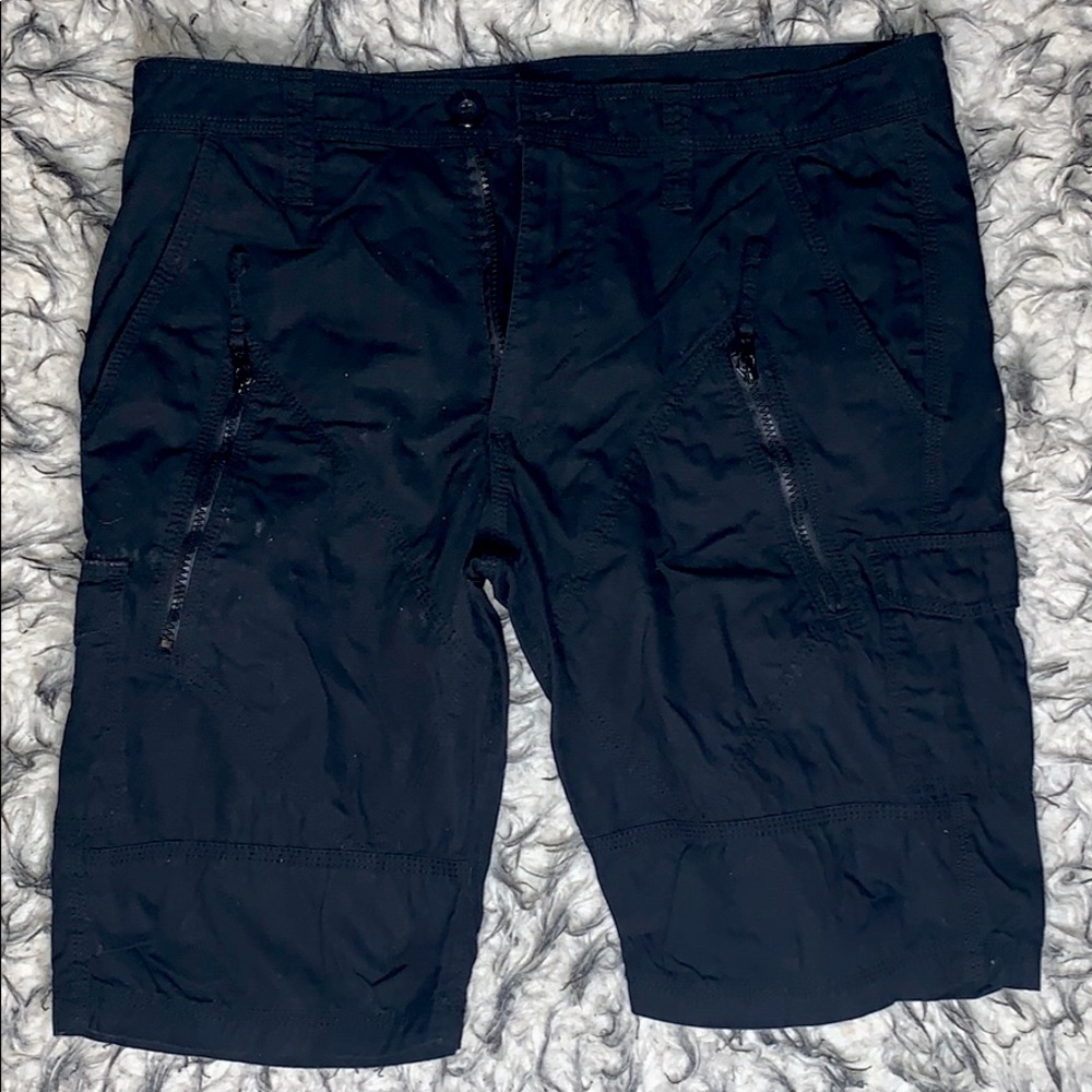 Armani exchange black cargo shorts